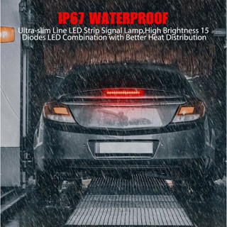 10V‑30V 15LED ไฟท้ายไฟเบรค IP67 กันน้ำสำหรับรถบรรทุก รถพ่วง เรือบรรทุกสินค้ากึ่งพ่วง  B_HILTY