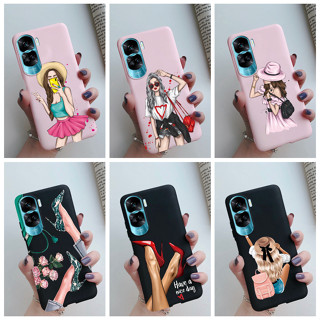 ใหม่ เคสโทรศัพท์มือถือ TPU นิ่ม พิมพ์ลายเด็กผู้หญิงน่ารัก สําหรับ Honor 90 Pro Honor 90 Lite 2023 Honor90 Pro 5G