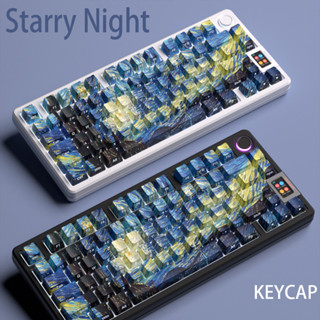 ปุ่มกดคีย์บอร์ด แบบใส ลายตัวอักษร Starry Night SPYSELF