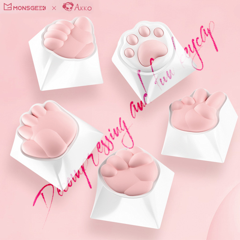 -LW- Monsgeek ปุ่มกดคีย์บอร์ด ซิลิโคน ลายน่ารัก OEM