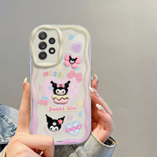 เคสโทรศัพท์มือถือ ซิลิโคนนุ่ม ลายการ์ตูนคุโรมิน่ารัก 3D พร้อมตุ๊กตา แฟชั่น สําหรับ Samsung A52 A52 5G A52s 5G A53 5G A73 5G A33 5G A13 5G A13 4G A34 5G A23 4G A23 5G