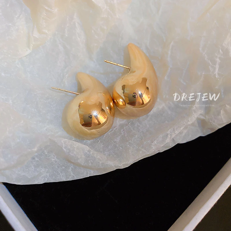 DREJEW ต่างหูเงิน 925 จี้หยดน้ำ มินิมอล สไตล์ยุโรป thumbnail 3
