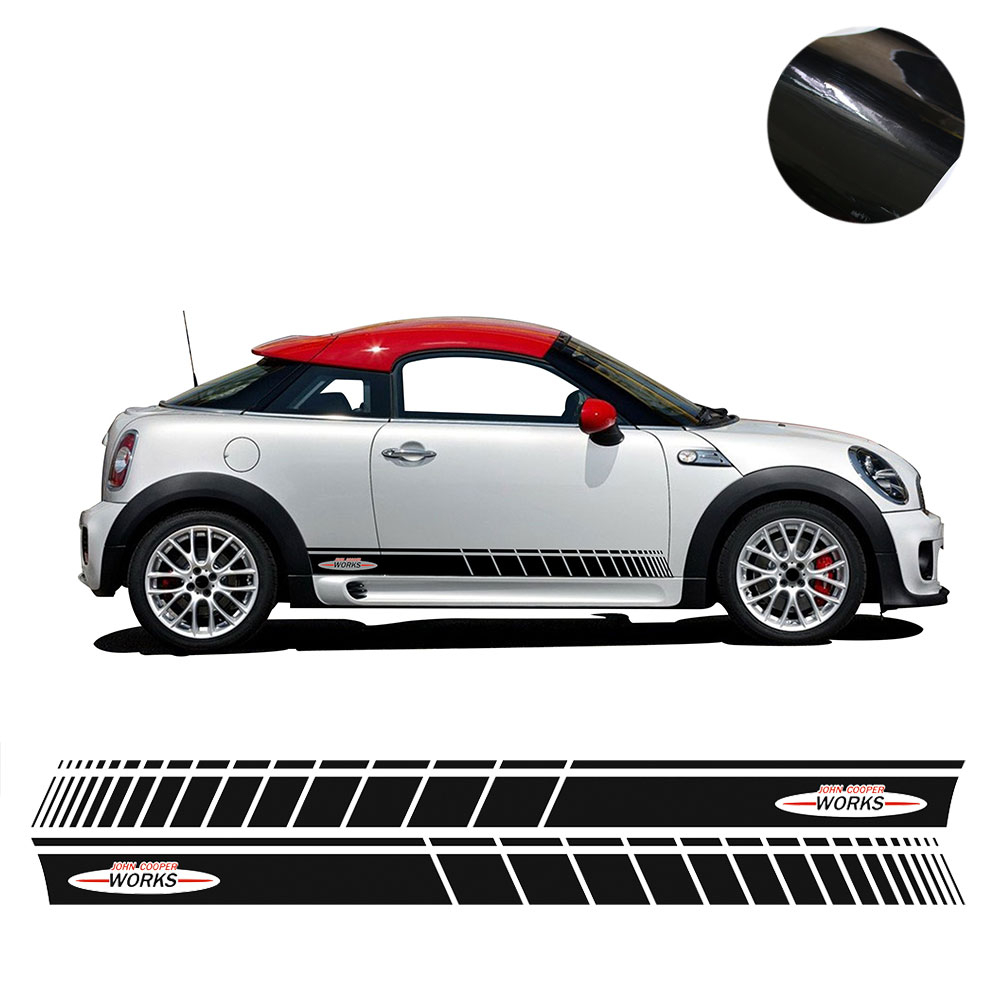 สติกเกอร์ ลายกราฟิก John Cooper สําหรับติดตกแต่งประตูรถยนต์ MINI Cooper S One JCW R50 R52 R53 R56 R5
