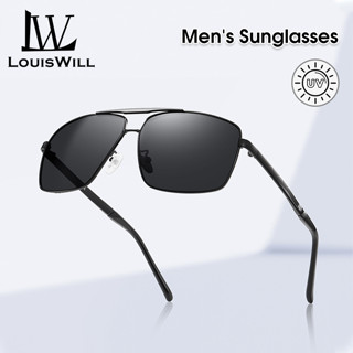 Louiswill แว่นตากันแดด เลนส์โพลาไรซ์ UV400 ป้องกันแสงสะท้อน สําหรับผู้ชาย