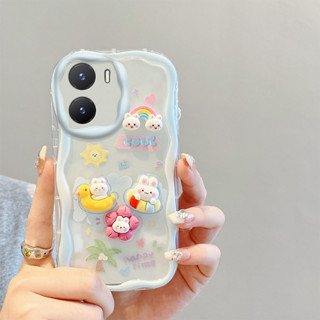 เคสโทรศัพท์มือถือ ลายการ์ตูนหมี กระต่าย 3D สําหรับ Vivo Y16 Y20 Y12s Y12A Y20s Y20s G Y20 2021 Y12s 2021 V9 Y85 S1 S1 Pro V15 V15 Pro