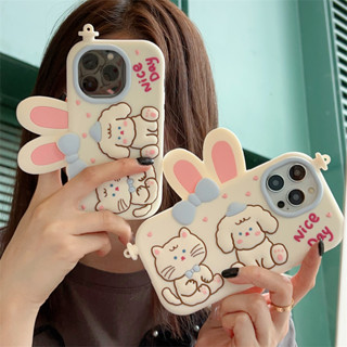 เคสโทรศัพท์มือถือ ซิลิโคนนุ่ม ลายการ์ตูนแมวเปอร์เซีย สําหรับ iphone 14 13 12 11 pro max 14pro 13pro 12pro