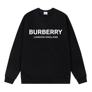 Burberr เสื้อกันหนาวลําลอง คอกลม ผ้าฝ้าย พิมพ์ลาย แฟชั่นสําหรับผู้ชาย และผู้หญิง