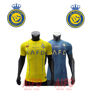 เสื้อกีฬาแขนสั้น ลายทีมชาติฟุตบอล Al-Nassr FC Player Version 2023 24 ชุดเหย้า คุณภาพสูง สําหรับผู้ชาย