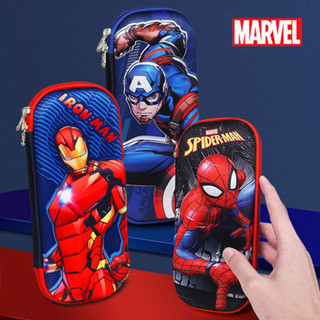 Spider-man Iron-Man Captian America กระเป๋าดินสอ EVA ลายการ์ตูน 3D ความจุขนาดใหญ่ สําหรับเด็กนักเรียน