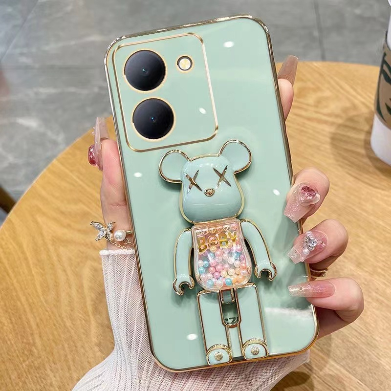 เคส-Vivo Y200 Y28S Y03T Y100 Y18 Y03 V30 Y17S Y36 Y27 5G V29E เคสโทรศัพท์มือถือ พร้อมที่ตั้งวาง สําหรับ