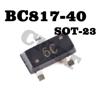 100 ชิ้น BC817-40 6C SOT-23 NPN ทรานซิสเตอร์ 45V/0.5A ทรานซิสเตอร์