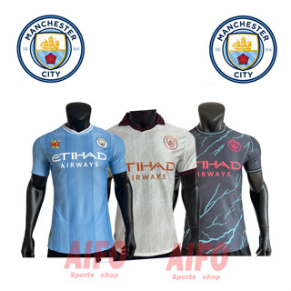 เสื้อกีฬาแขนสั้น ลายทีมชาติฟุตบอล MANC MC Player Version 2023 24 ชุดเหย้า คุณภาพสูง สําหรับผู้ชาย