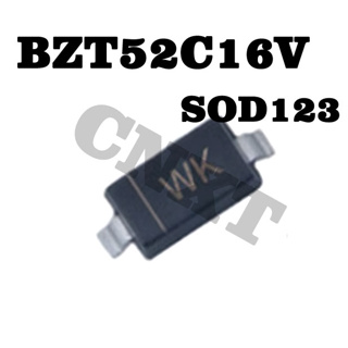 100 ชิ้น BZT52C16V SOD-123 ซิลค์สกรีน WK 16V 0.5W 1206 ท่อควบคุมแรงดันไฟฟ้า