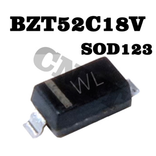 100 ชิ้น BZT52C18 WL BZT52C18V SOD-123 18V 350mW ตัวควบคุมแรงดันไฟฟ้าไดโอด