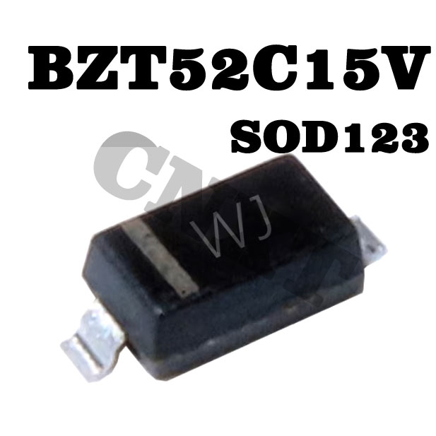 100 ชิ้น BZT52C15 BZT52C15V WJ SOD123 1206 ตัวควบคุมแรงดันไฟฟ้าไดโอด 15V