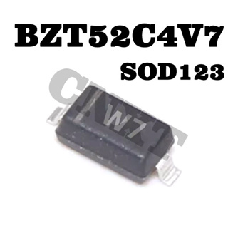 100 ชิ้น BZT52C4V7 4.7V ซิลค์สกรีน W7 SOD-123 ตัวควบคุมแรงดันไฟฟ้าไดโอด