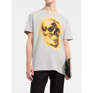 Mcqueen Alexander McQueen เสื้อคอกลม แขนสั้น ผ้าฝ้าย แฟชั่นสําหรับผู้ชาย