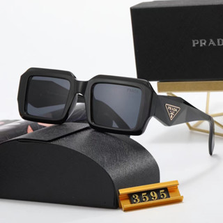 PRADA ใหม่ แว่นตากันแดดแฟชั่น อเนกประสงค์ หรูหรา เรียบง่าย สําหรับผู้ชาย และผู้หญิง UV400