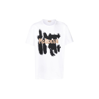 Mcqueen Alexander McQueen 23FW07 เสื้อยืดแขนสั้น พิมพ์ลาย สําหรับผู้ชาย