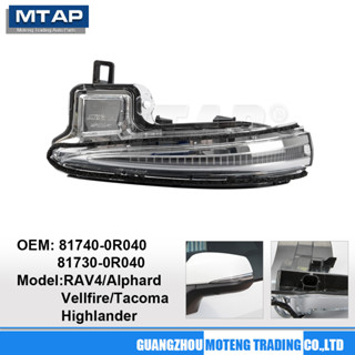 ไฟกระจกมองหลัง LED พร้อมไฟเลี้ยว สําหรับ Toyota Alphard AH30 Vellfire AGH30 2015~2022 RAV4 Highlander Tacoma Lexus LM 81730-0R040 81740-0R040