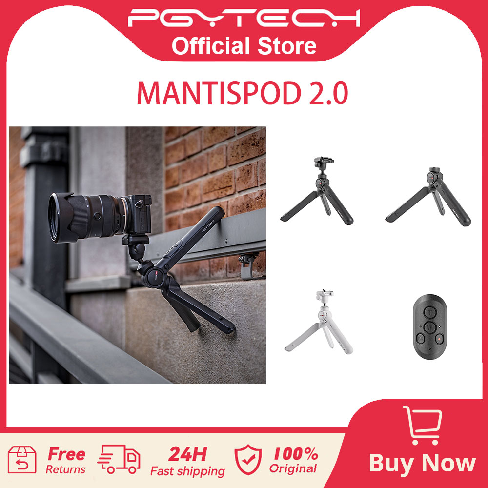 【ร้านค้าอย่างเป็นทางการ】PGYTECH MANTISPOD 2.0 ขาตั้งกล้องโทรศัพท์บลูทูธขนาดเล็ก สำหรับ Vlogging โทรศัพท์กล้อง 6 โหมด ขาตั้งพกพาได้ เหมาะสำหรับ DSLR โพเก็ต วิดีโอ การถ่ายเองบนโต๊ะ การถ่ายเองด้วยตนเอง รีโมทคอนโทรล
