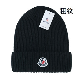 Beanies MONCLER หมวกบีนนี่ถัก แบบสวมหัว เนื้อหยาบ ให้ความอบอุ่น แฟชั่นฤดูใบไม้ร่วง และฤดูหนาว ลําลอง สําหรับทุกเพศ