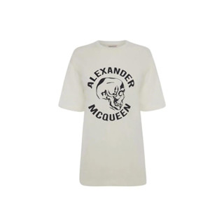 Alexander MCQUEEN เสื้อยืดแขนสั้น พิมพ์ลาย สําหรับผู้หญิง