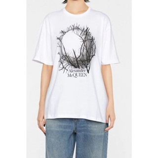 Alexander MCQUEEN เสื้อยืดแขนสั้น พิมพ์ลายกราฟฟิค สําหรับผู้หญิง