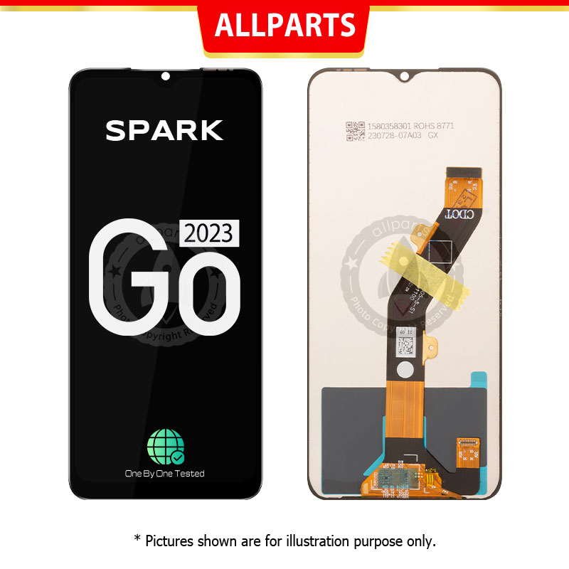 Allparts หน้าจอสัมผัส LCD แบบเปลี่ยน สําหรับ Tecno Spark Go 2023