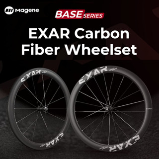 Magene EXAR Base Series Carbon Fiber Wheelset HI-MOD Integral Front Rear Wheels Inertia Ultralight Road Disc 65mm Racing Bike Balanced Stiff