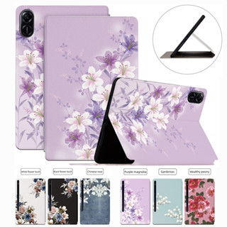 Huawei Honor Pad X9 11.5 inch Tablet Smart Case Flower Series High Quality Non-slip Leather Stand Flip Cover