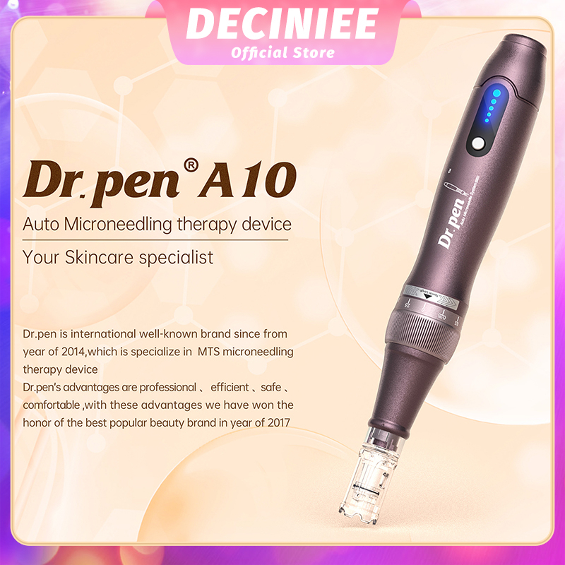 Dr Pen A10 Microneedle Derma Pen Ultima ปากกาไร้สาย Microneedling Derma ปรับความยาวได้ รักษาริ้วรอย 