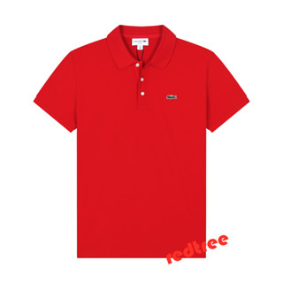 เสื้อโปโล lacoste เสื้อโปโลสําหรับผู้ชายผ้าฝ้ายสํานักงานแขนสั้น POLO