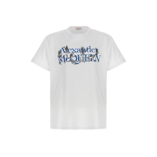 Alexander MCQUEEN เสื้อยืดแขนสั้น พิมพ์ลาย สําหรับผู้ชาย