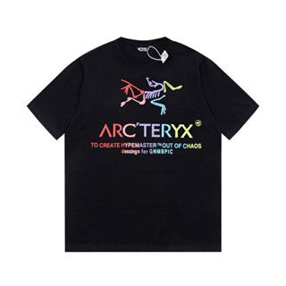 Arctexy เสื้อคอกลม แขนสั้น ผ้าฝ้าย ไล่โทนสี ทรงหลวม อินเทรนด์ สําหรับผู้ชาย และผู้หญิง