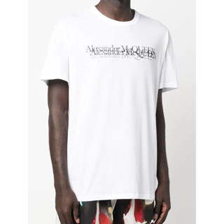 Alexander MCQUEEN เสื้อยืดแขนสั้น พิมพ์ลายโลโก้ สําหรับผู้ชาย