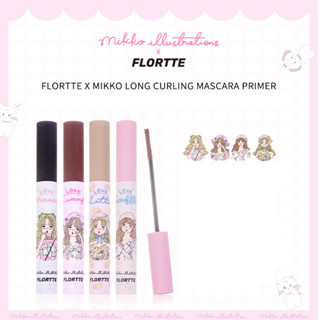 Flortte &amp; mikko Co-Branded มาสคาร่า 4 กรัม (ลด 10% สําหรับชิ้นที่สอง, ซื้อสามชิ้น ลดราคาเพิ่ม), เบสขนตาดอกทานตะวัน โค้งงอน ดูเป็นธรรมชาติ, หัวแปรงโค้งสองด้าน โค้งงอนโค้งงอน และดูเป็นธรรมชาติ, แปรงออกอากาศ รูปดอกทานตะวัน แบบใส ซ้อนซ้ําได้