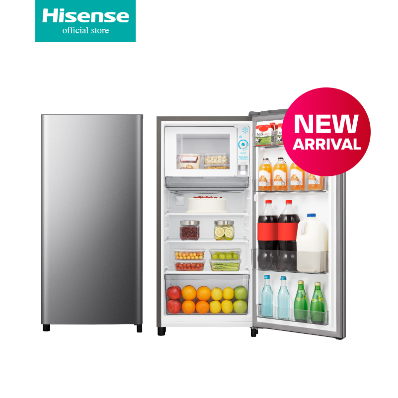 Hisense ตู้เย็น 1 ประตู รุ่น RR209D4TGN 5.5Q/155L คิว สีเงิน Refrigerator