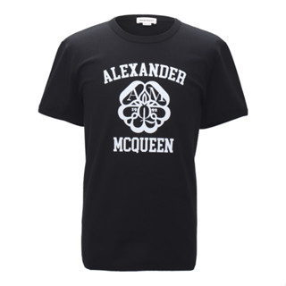 Alexander MCQUEEN เสื้อยืดแขนสั้น สีดํา สําหรับผู้ชาย