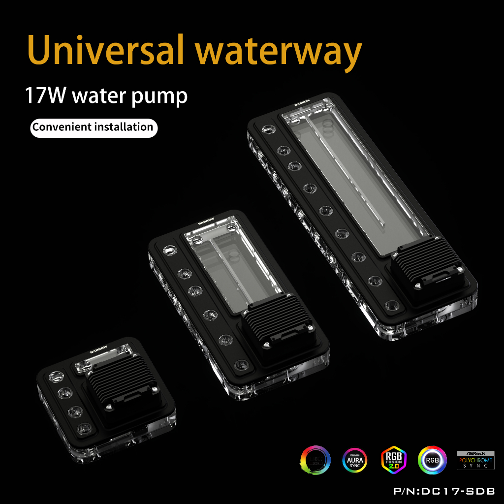 BARROW Distroplate DC17-SDB ปั้มติดถังพักน้ำ ขนาด 120/240/360mm Universal Integrated Waterway Board