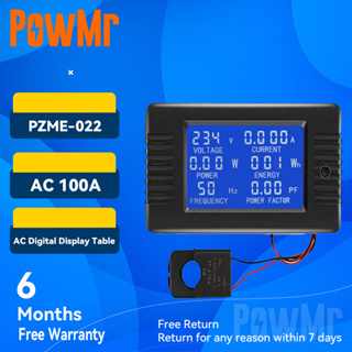 Powmr PZEM-022 AC 6IN1 220V 100A โวลต์มิเตอร์ แอมมิเตอร์ โวลต์วัตต์ เฟสเดียว ดิจิทัล แอมมิเตอร์ พลังงานไฟฟ้า