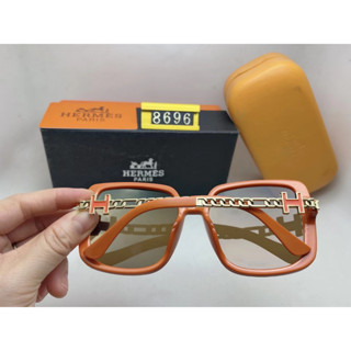 Hermes แว่นตากันแดด อัลตราไวโอเลต ทรงสี่เหลี่ยม หรูหรา พร้อมกล่อง A61 2024