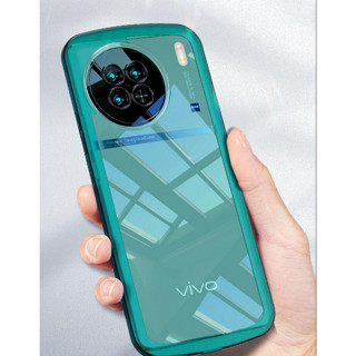 เคสโทรศัพท์มือถือ ซิลิโคนนิ่ม ใส กันกระแทก ลายวงรี หรูหรา สําหรับ VIVO X90 X80 X70 X60 X50 Pro 4G 5G