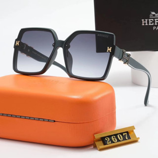 Hermes แว่นตากันแดด อัลตราไวโอเลต ทรงสี่เหลี่ยม หรูหรา พร้อมกล่อง A66 2024