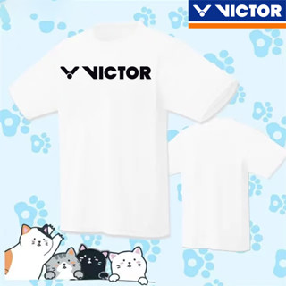 Victor ใหม่ เสื้อกีฬาแขนสั้น ผ้าไมโครไฟเบอร์ 100% ลายทีมชาติแบดมินตัน สไตล์เกาหลี ทนทาน สําหรับผู้ชาย และผู้หญิง 2023