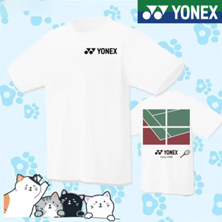 Yonex เสื้อกีฬาแบดมินตัน แขนสั้น ลําลอง ดูดซับเหงื่อ ใส่สบาย เหมาะกับฤดูร้อน สําหรับผู้ชาย และผู้หญิง