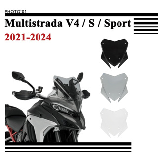 Psler ชิวหน้า บังลม กระจกหน้ารถ กระจกกันลม สําหรับ Ducati Multistrada V4 S Sport 2021 2022 2023 2024