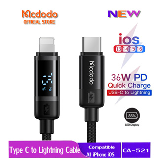 Mcdodo 2023 ใหม่ สายชาร์จ Type C เป็น Lightning PD 36W ชาร์จเร็ว สําหรับ i-Phone 14 13 12 11 Xr 8 7 6S CA-521