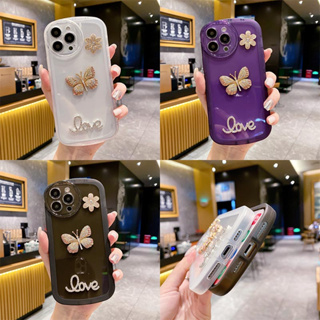 เคสโทรศัพท์มือถือแบบนิ่ม ลายผีเสื้อ 3D สําหรับ Realme C33 C55 C35 C21Y C25Y C15 C12 C25 C25S