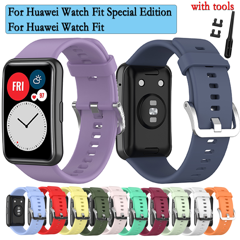 สายรัดข้อมือซิลิโคนสำหรับ Huawei Watch Fit 5 4 Pro 3